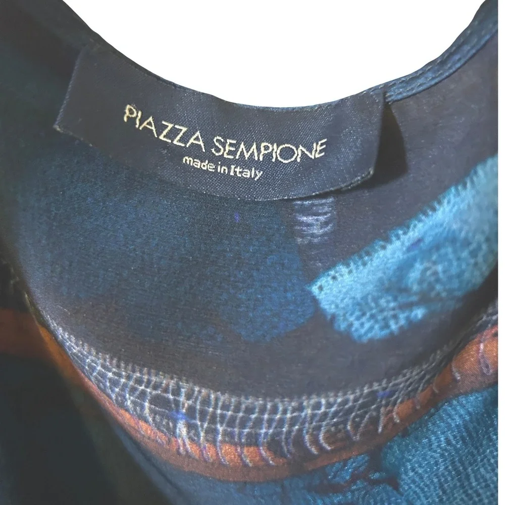 Piazza Sempione Made In Italy Pure Silk Sleeveless Layering Cardigan Duster
